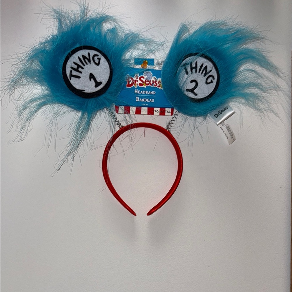 Amscan Dr. Seuss Thing 1 & Thing 2 halloween Costume Headband - Blue and Red